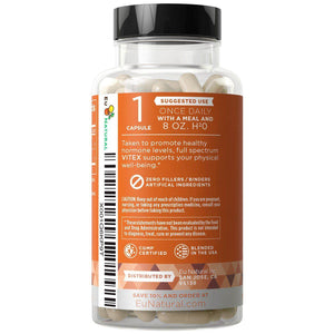 VITEX Pure 400 Mg Chasteberry – Natural PMS Support, Balance Hormones, Regulate Your Cycle, Promote Skin Health – Full-Spectrum & Standardized